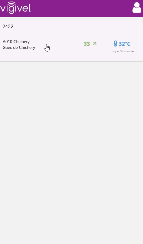 Modification du niveau d alerte dans l application Vigivel