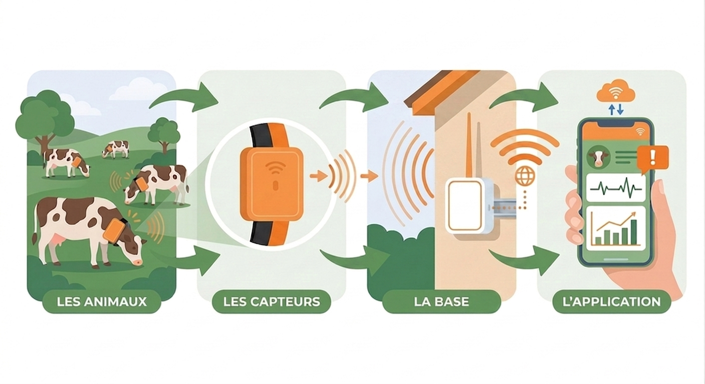 Schema van de werking van Mozaë Monitoring