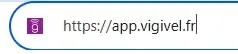 Vigivel app login page
